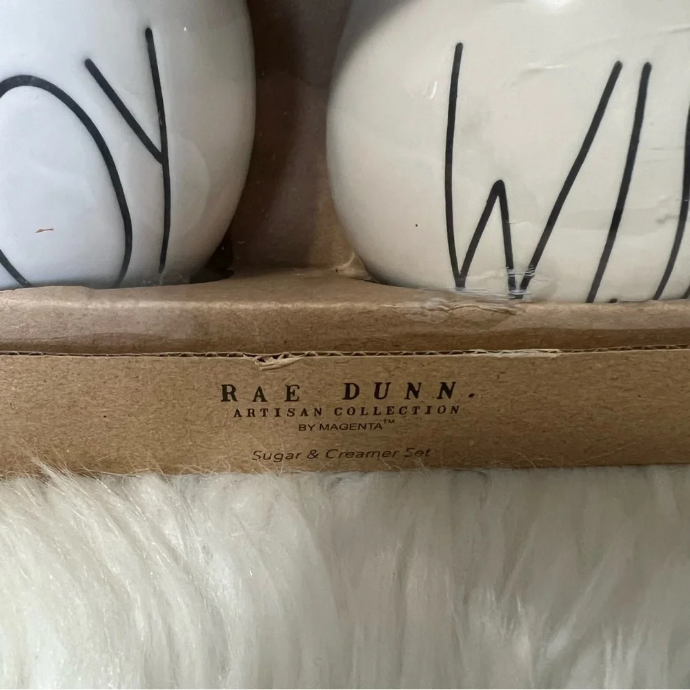 Rae Dunn Joy Wish Cream and Sugar Set New House Decor Kitchen Coffee